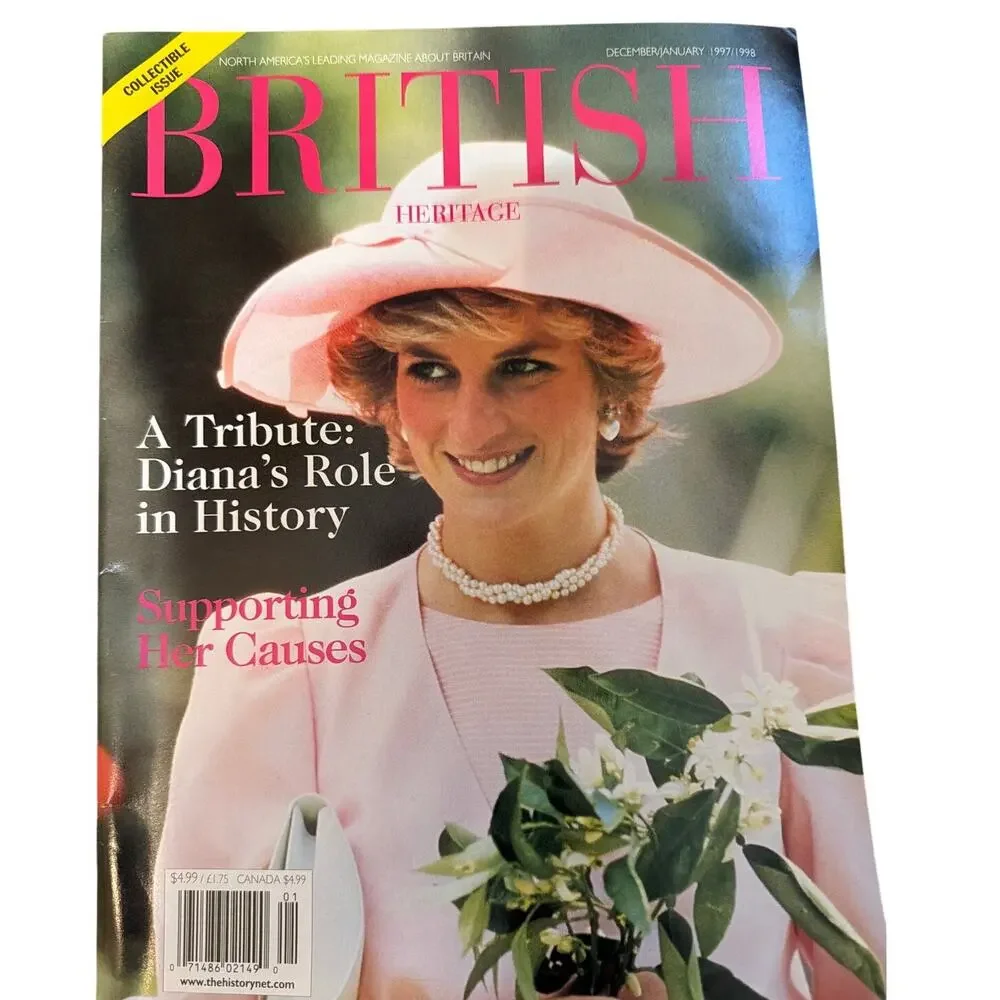 Princess Diana British Heritage Magazine Collectors December 1997 Vintage 90s